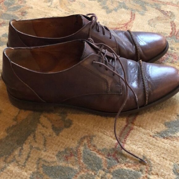 Madewell English Saddle Brown Leather Cap Toe Lace-Up Oxfords – Women’s (Size 9) - Picture 4 of 13